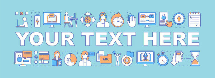 express language course word concepts banner vector image