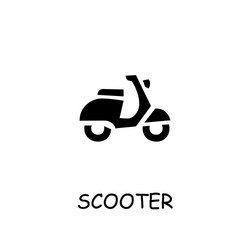 Electric scooter flat icon Royalty Free Vector Image