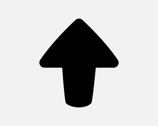 up arrow icon upwards upward point pointer ahead vector image