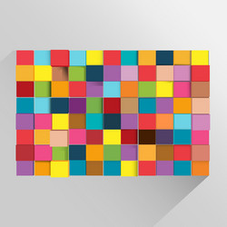 cube background abstract modern color vector image