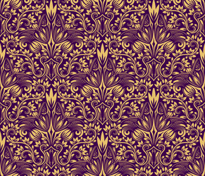 damask seamless pattern repeating background vector image