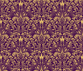 damask seamless pattern repeating background vector