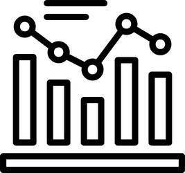 graph linear style icon design vector image