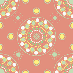 seamless pattern with colored points and circles vector image