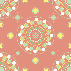 Seamless pattern with colored points and circles vector