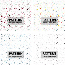 set of color circle chaotic pattern vector image