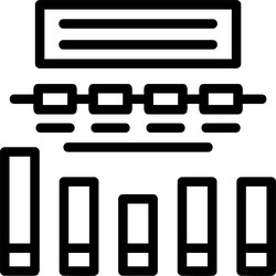 bar chart linear style icon design vector image