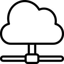 cloud storage icon symbol image of the hosting vector image