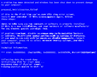 glitch errors classic blue screen of death bsod vector