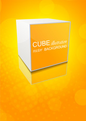Abstract Orange Cube Background vector image