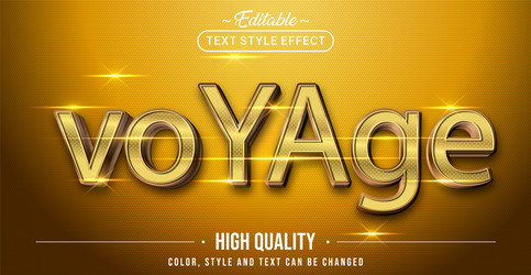 editable text style effect - voyage vector image