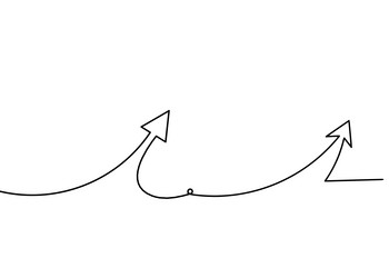 abstract continuous lines arrows with direction vector