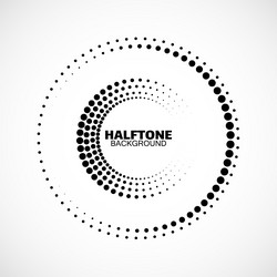 abstract dotted circles dots in circular form vector image