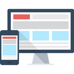 adaptive web design flat icon concept vector image