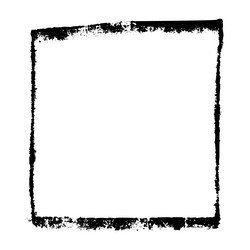 hand-drawn rectangular frame with rough brush vector image