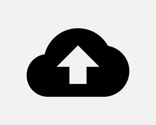 Upload cloud icon up load server data storage sign vector