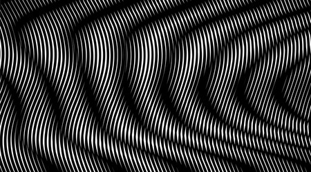 Abstract monochrome background with moire vector