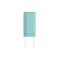 Current capacitor icon flat circuit Royalty Free Vector