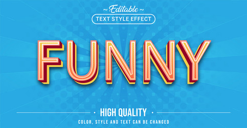 editable text style effect - funny cartoon vector image