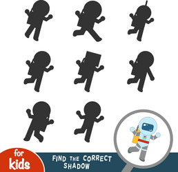 Find correct shadow game for children vector