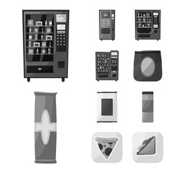 isolated object bar and consumer icon set vector image