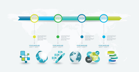 modern infographics set diagram and time line vector