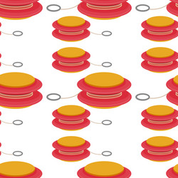 seamless pattern tile cartoon with yoyo vector image