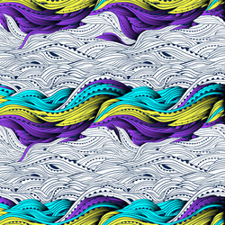 waves gradient three color vector image