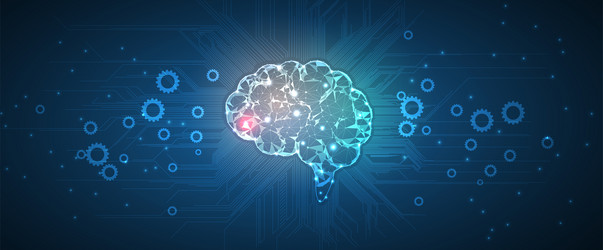 artificial intelligence technology web background vector image