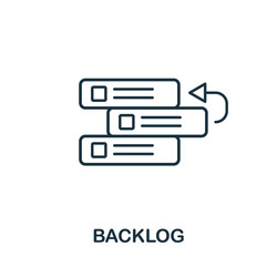 backlog icon line style element from agile vector image