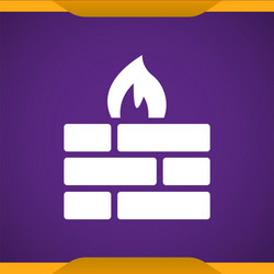 firewall icon for web and mobile vector image