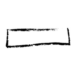 hand-drawn rectangular frame with rough brush vector image