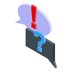 speech bubble with question mark and exclamation vector image