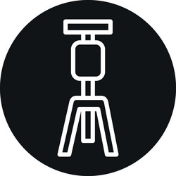 Tripod device line block style icon design vector