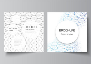 layout two square format covers design vector image