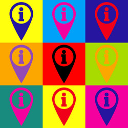map pointer with information icon vector image