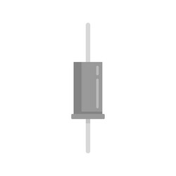 Current capacitor icon flat circuit Royalty Free Vector
