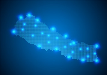 abstract blue background with map internet line vector image