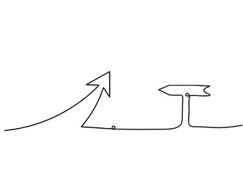 abstract continuous lines arrows with direction vector image