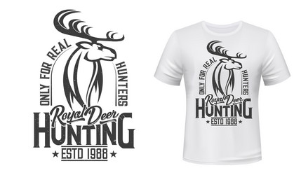 deer animal hunting club t-shirt mockup vector