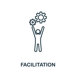 facilitation icon line style element from agile vector image
