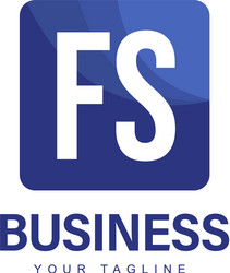 fs initial a logo design with abstract style vector image