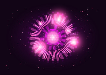 graphics design hitech technology circle style vector image