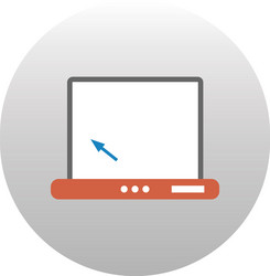 Icon flat monitor design template vector