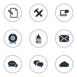 set of simple user icons vector image