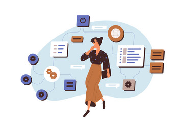 cms software architecture concept administration vector image