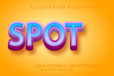 editable text style effect typography template vector image