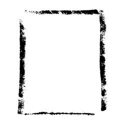 hand-drawn rectangular frame with rough brush vector image