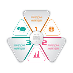3 triangle segments for information table concept vector image