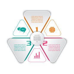 3 triangle segments for information table concept vector